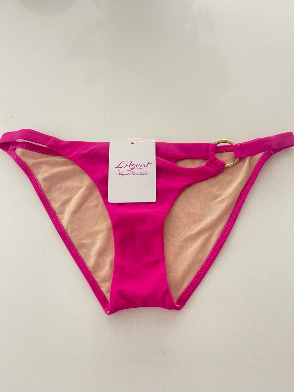 L'Agent By Agent Provocateur Fuchsia Adrina Cut Out Bikini Bottoms New Small - Picture 4 of 6